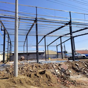 Gabled frame warehouse