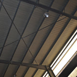 Portal frame factory building with crane